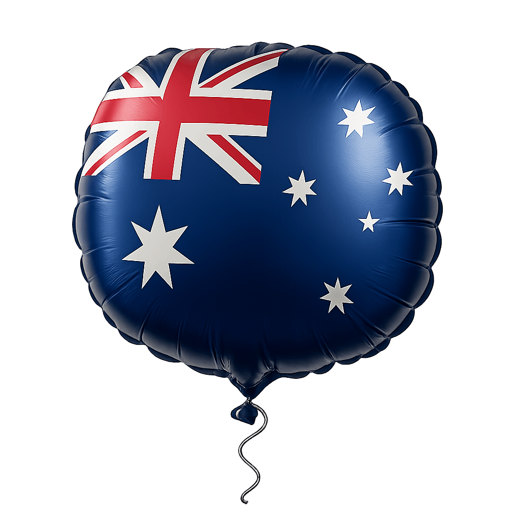 Foil Balloon Australia Flag transparent background