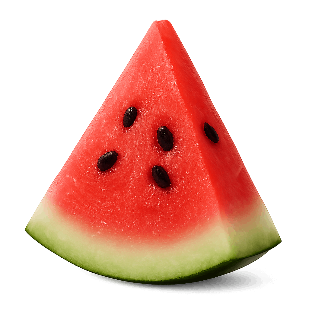 Fresh Watermelon Slice Seeds Transparent Background