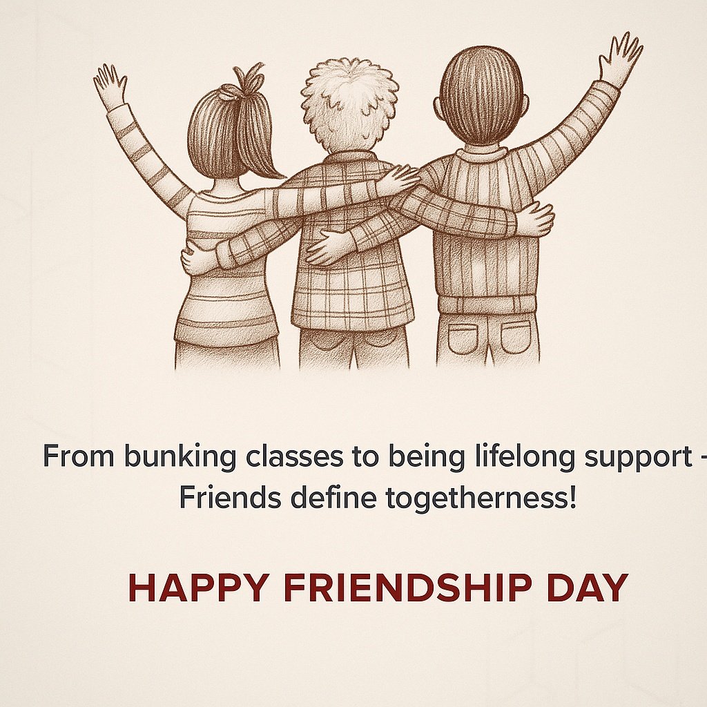 Friends United in Warm Embrace Celebrating Togetherness on Friendship Day