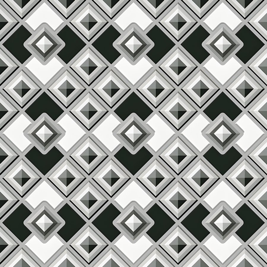 Geometric Monochromatic Diamond Pattern Seamless Tile