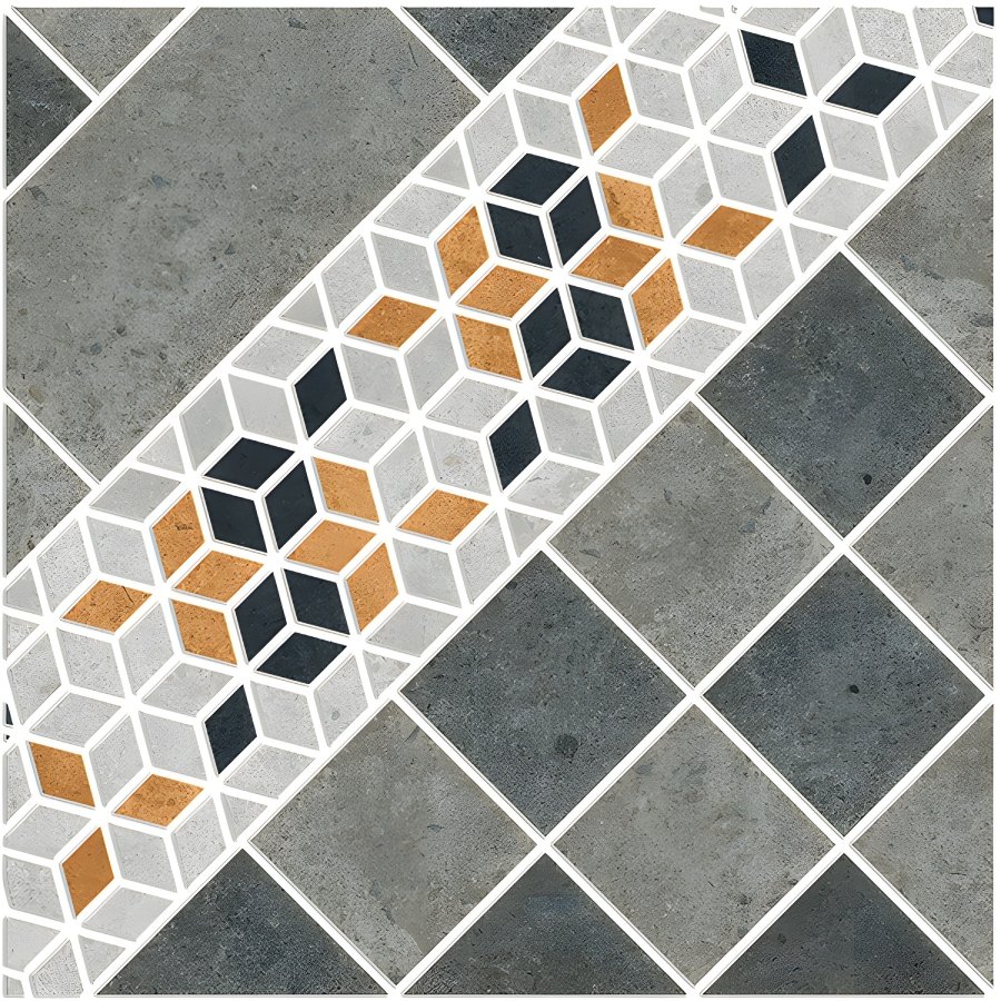 Geometric Pattern Parking Floor Tile Design