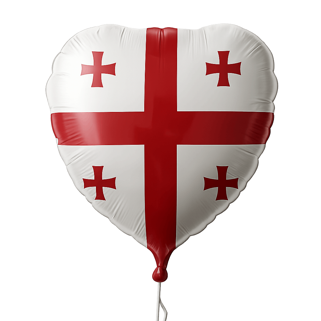 Georgia Flag Heart Balloon Transparent Background Love