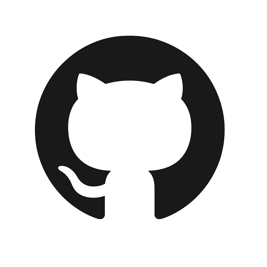 GitHub Octocat Logo Black and White