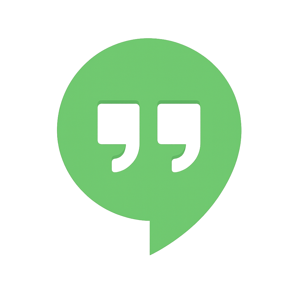 Google Hangouts Logo Green Chat Bubble