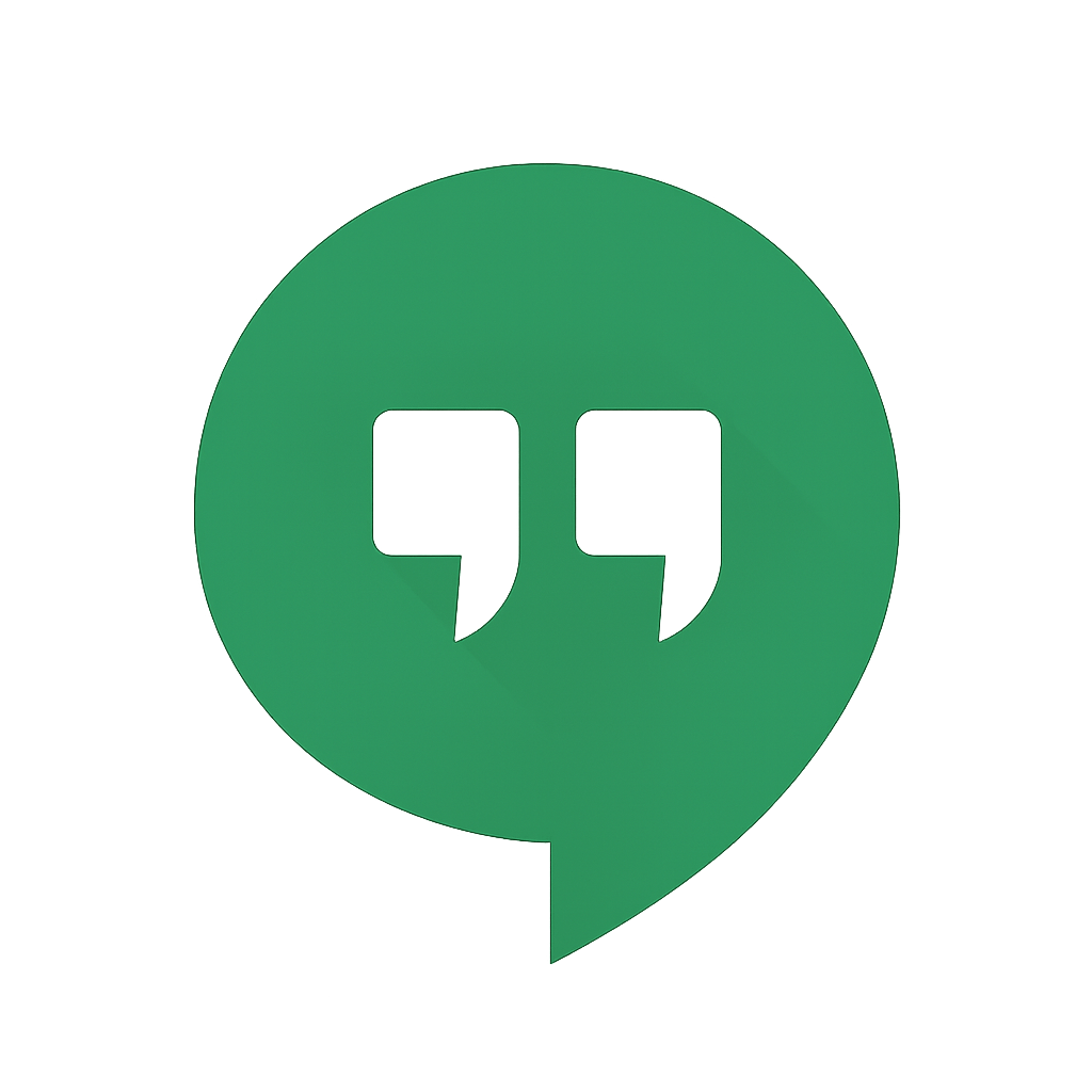 Google Hangouts Logo Green Chat Bubble