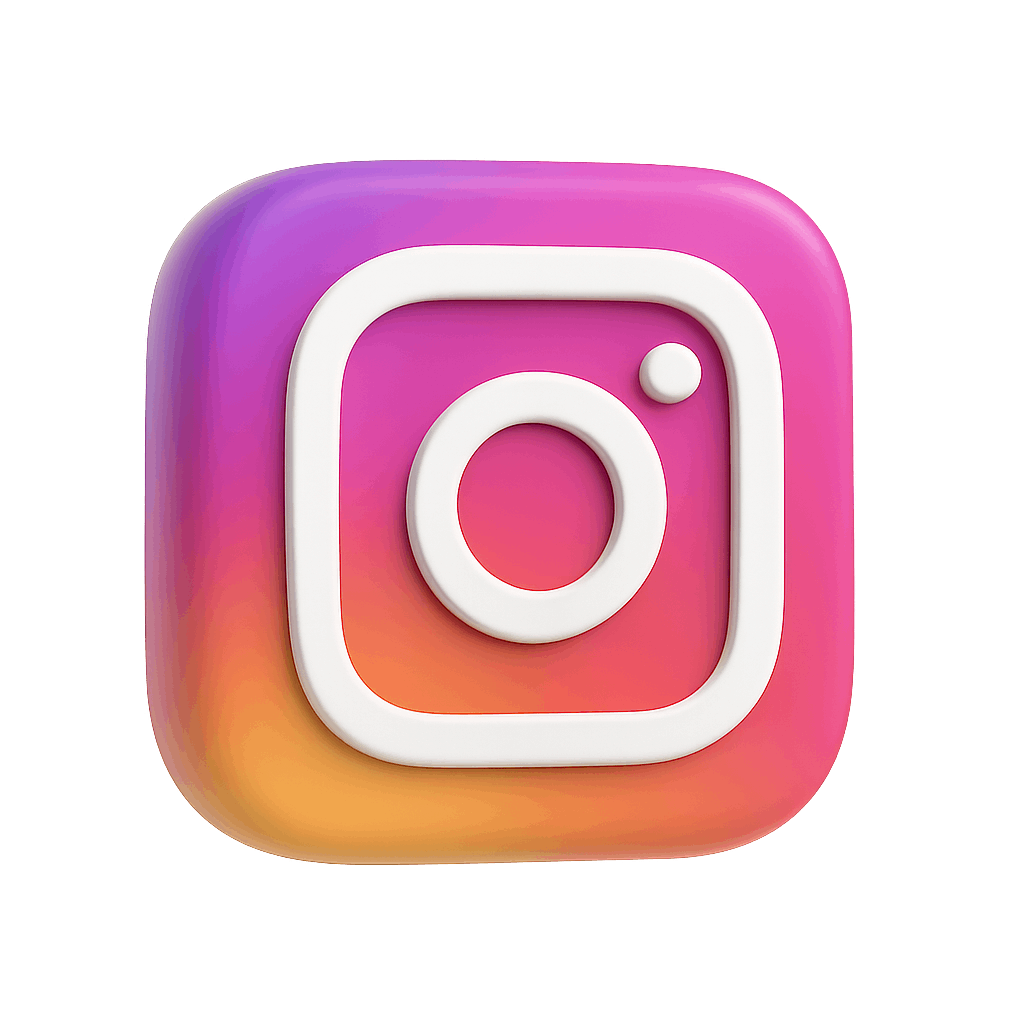 Gradient 3D Instagram Social Media Icon