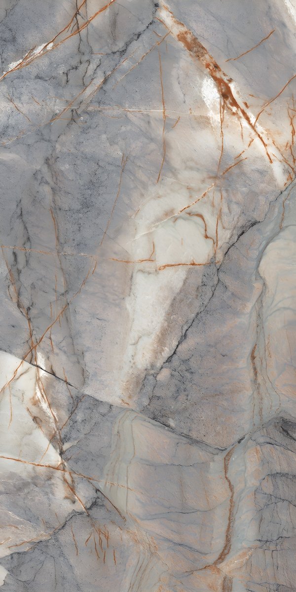 Grey Marble with Copper Vein Texture