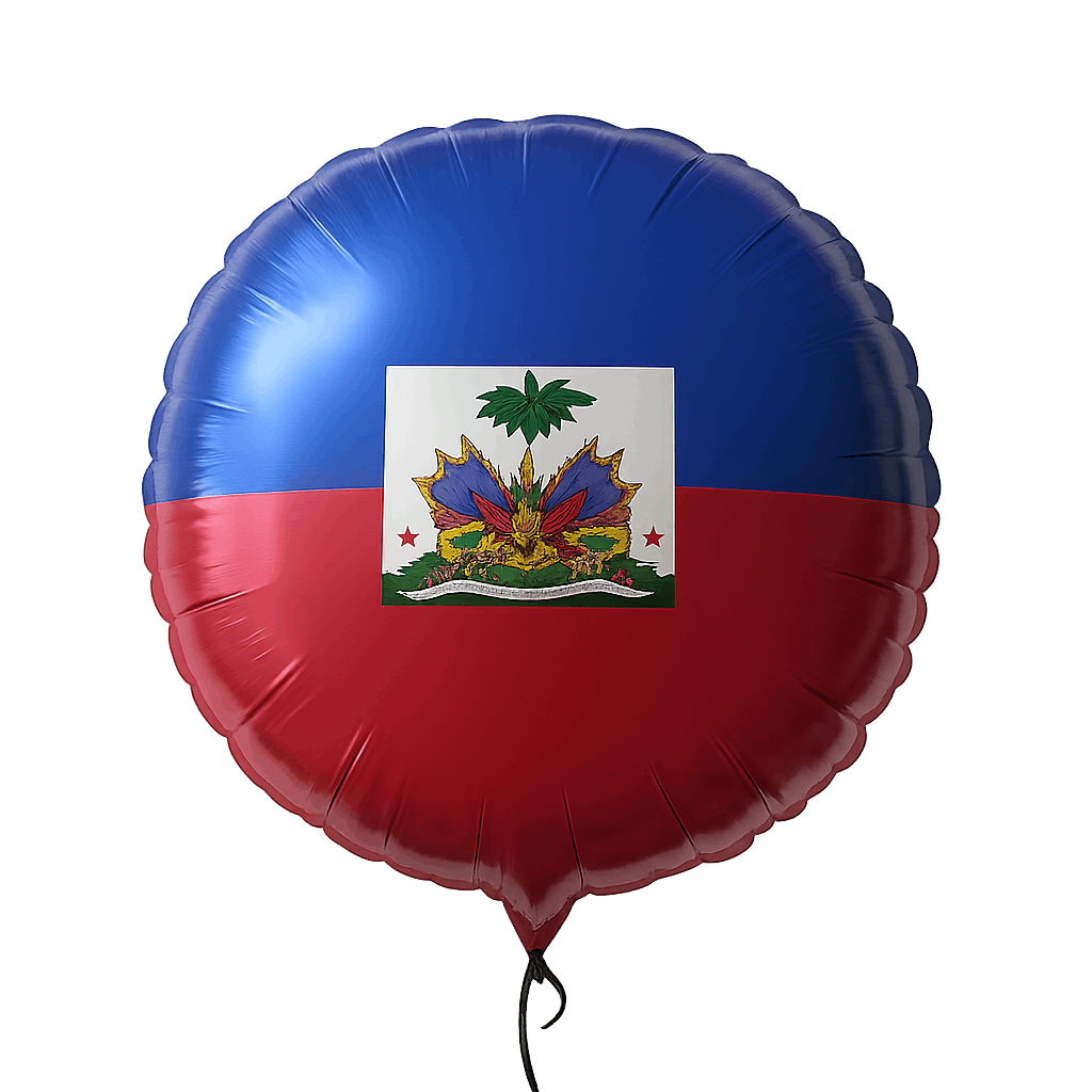 Haiti Flag Round Balloon Transparent Background