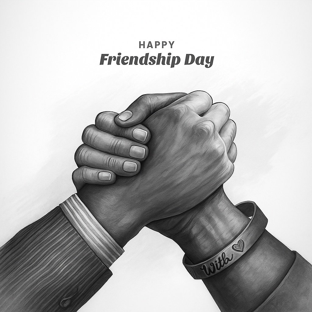 Hands Clasped Together Celebrating Friendship and Unity on Friendship Day