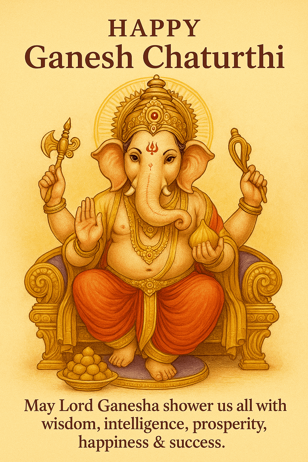 Happy Ganesh Chaturthi Celebrating with Lord Ganesha Blessings and Prosperity