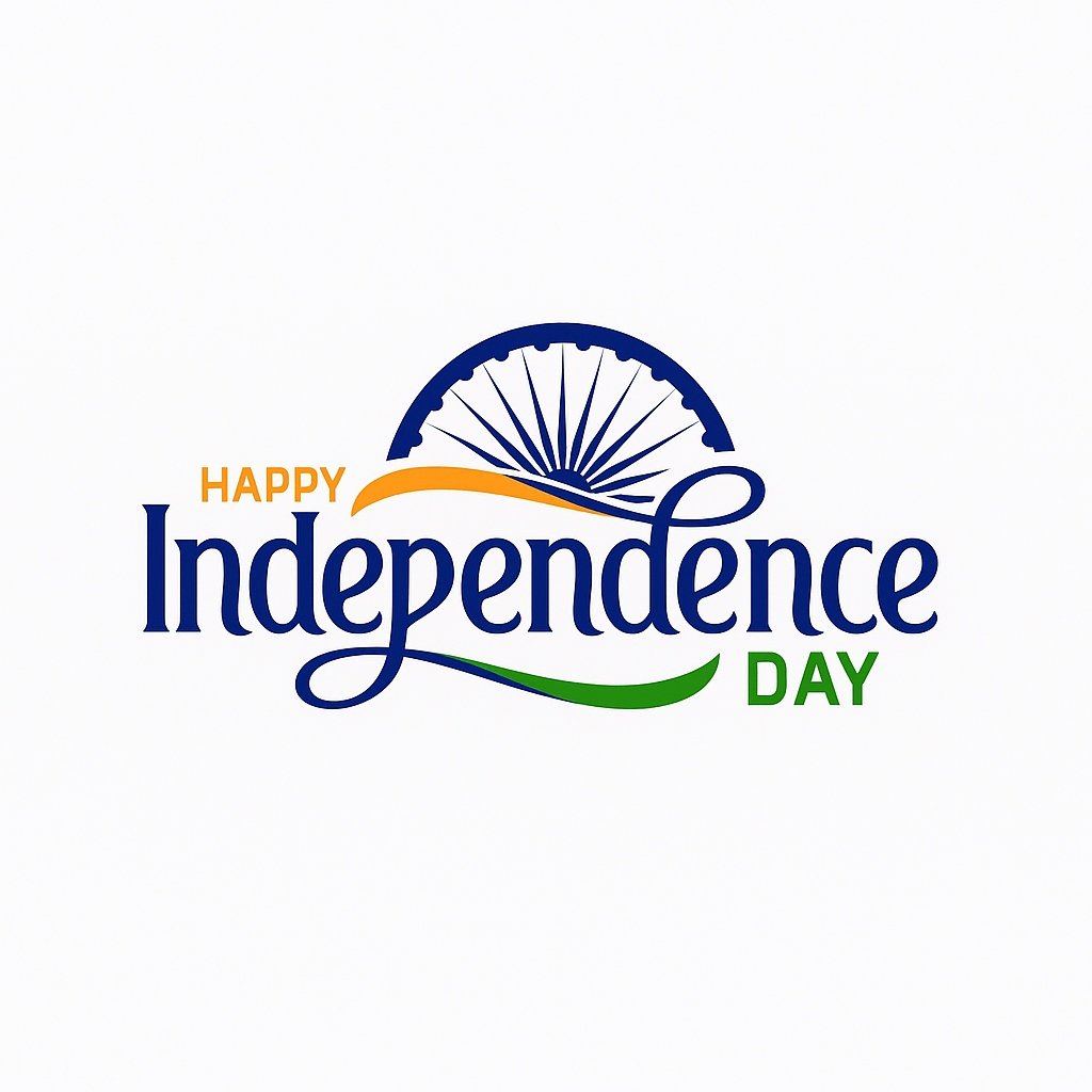 Happy Independence Day Greeting with National Colors and Emblem Design