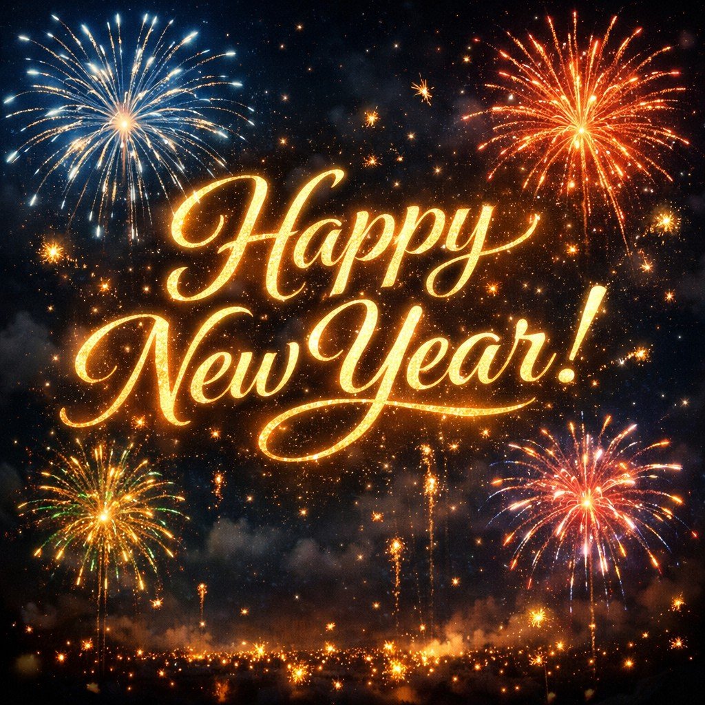 Happy New Year 2026 Fireworks Image
