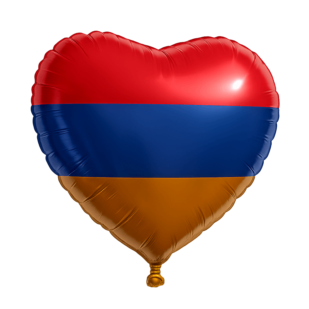 Heart Balloon Armenia Flag transparent background