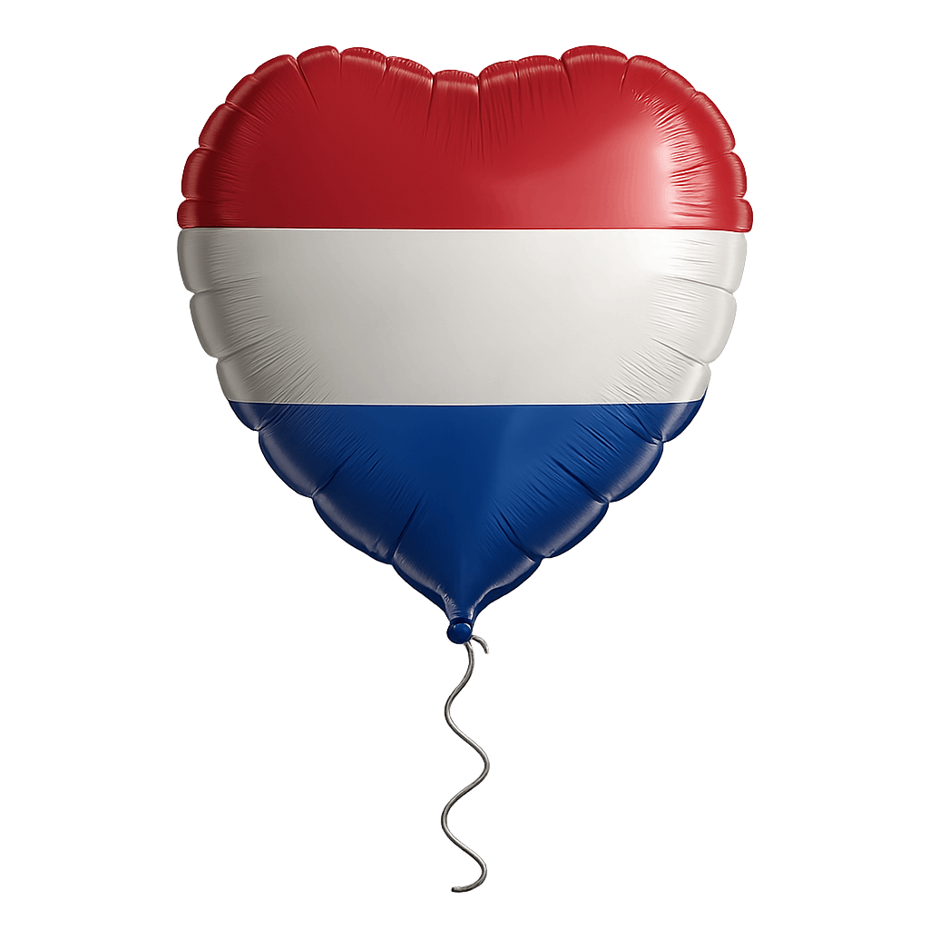 Heart Balloon Dutch Flag transparent background