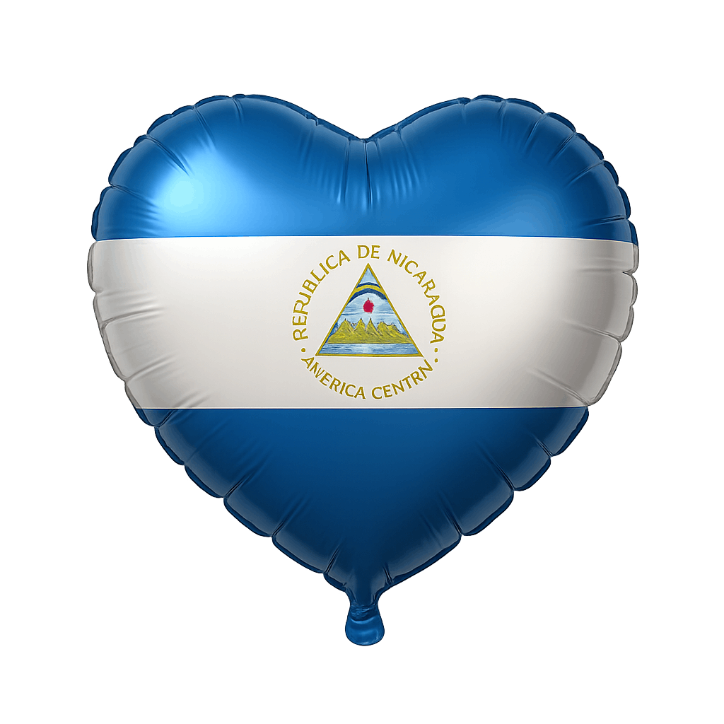 Heart Balloon Nicaragua Flag transparent background