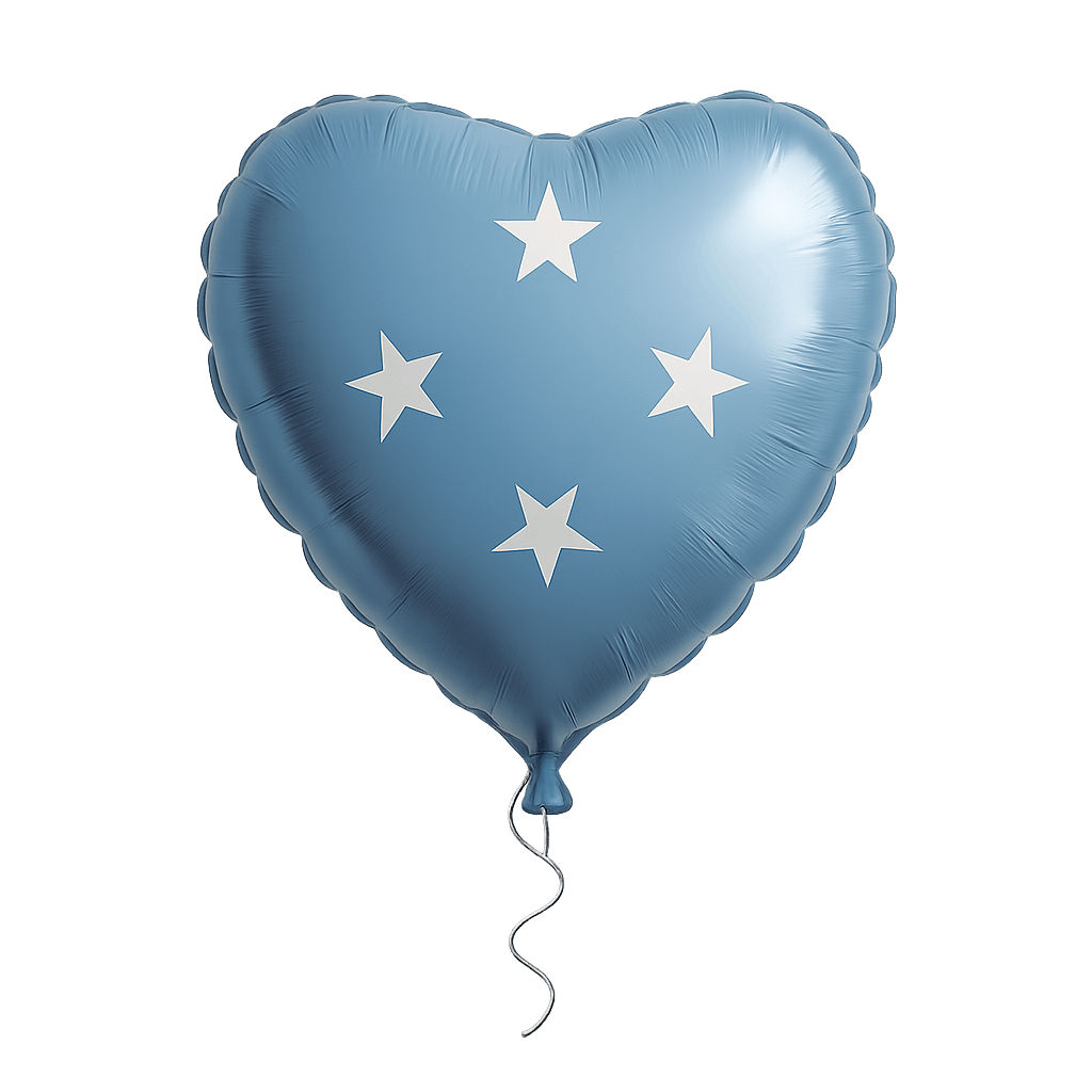 Heart Shaped Micronesia Balloon Transparent Background