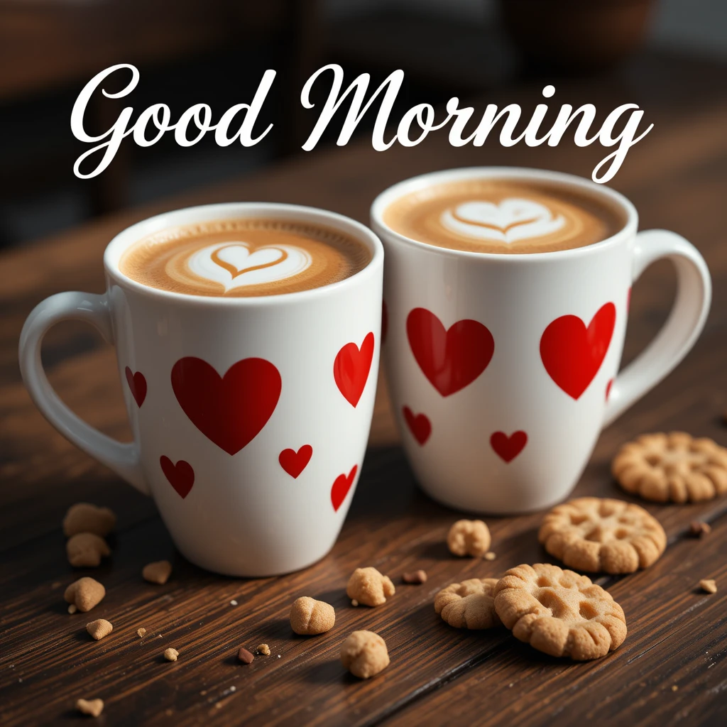 Heartwarming Morning Scene with Coffee and Sweet Treats