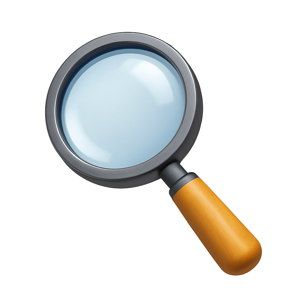 High-Quality Magnifying Glass with Wooden Handle Isolated on PNG