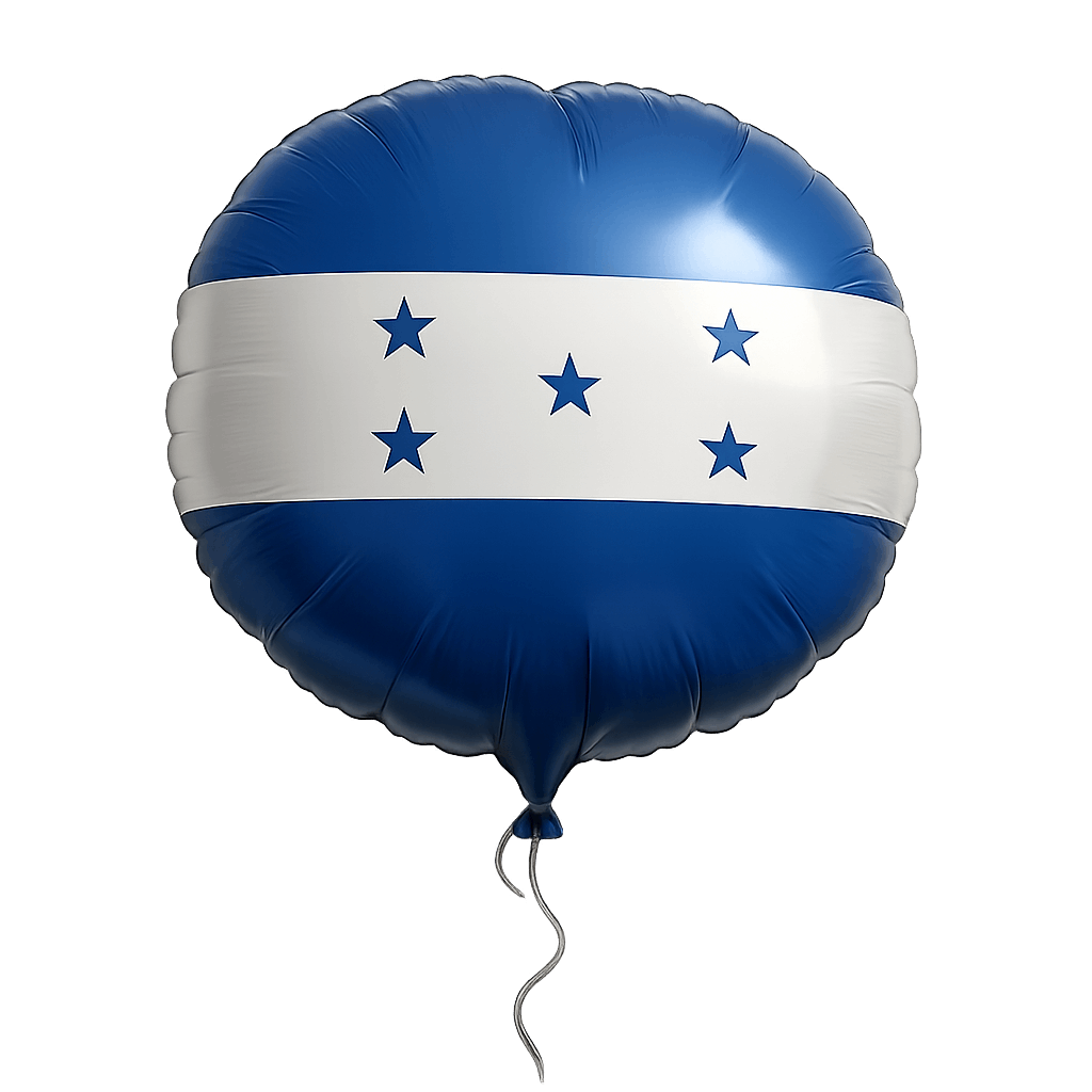 Honduras Flag Round Balloon Transparent Background