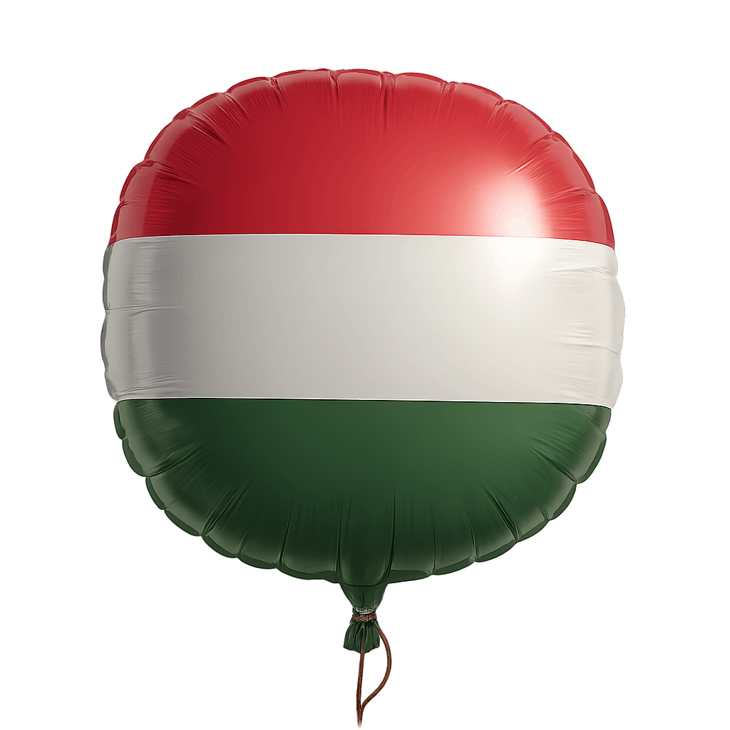 Hungary Flag Round Balloon Transparent Background