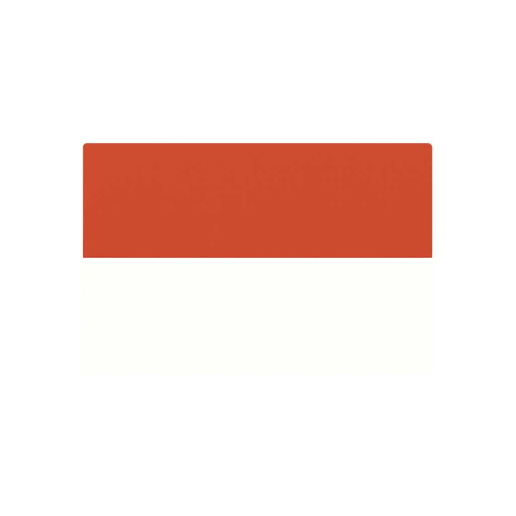 Indonesian Flag Icon Vector Transparent Background