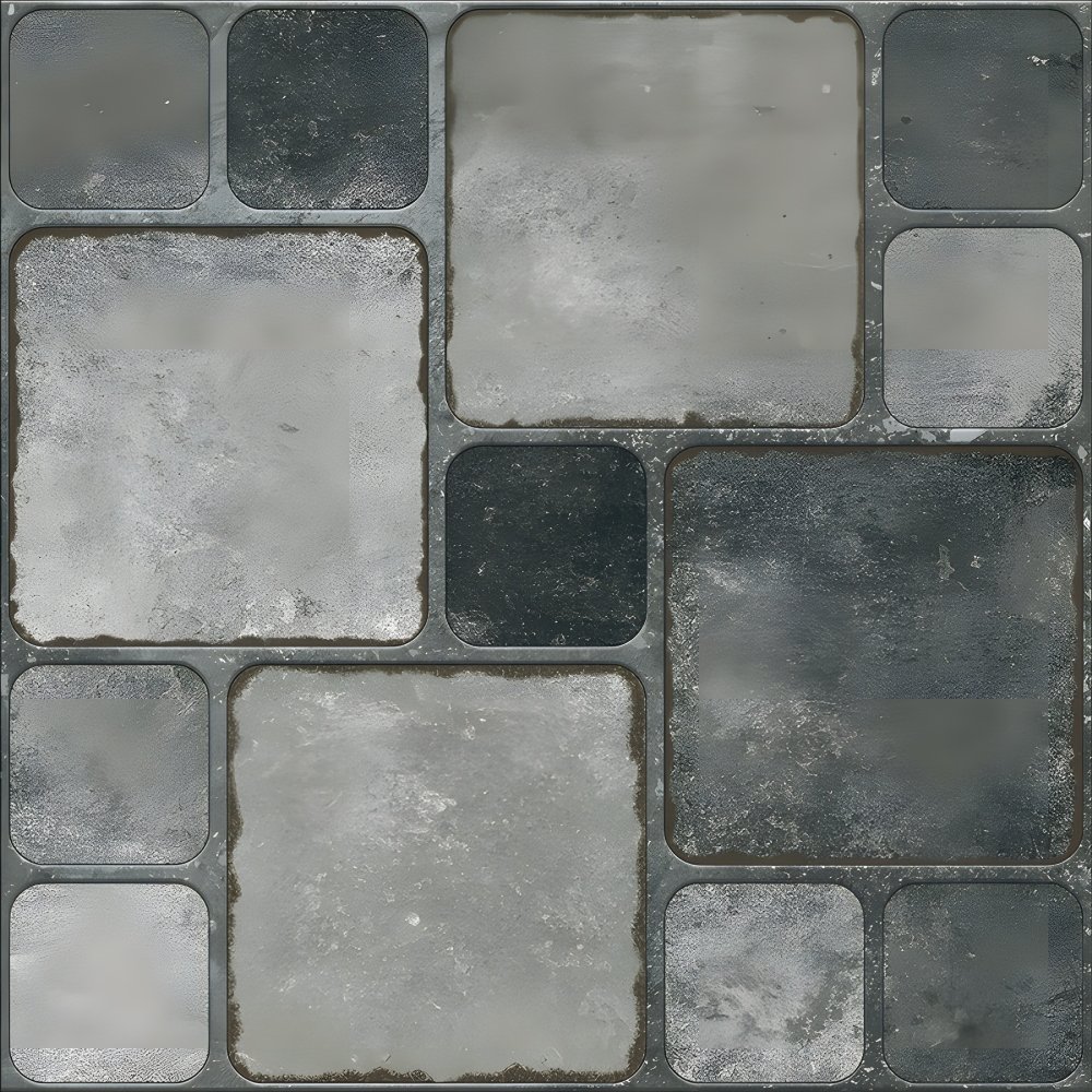 Industrial Grey Metal Grid Parking Tile