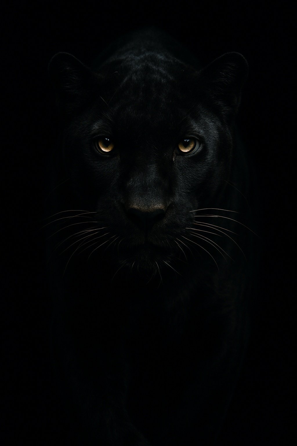 Intense Black Panther Eyes Mobile Wallpaper