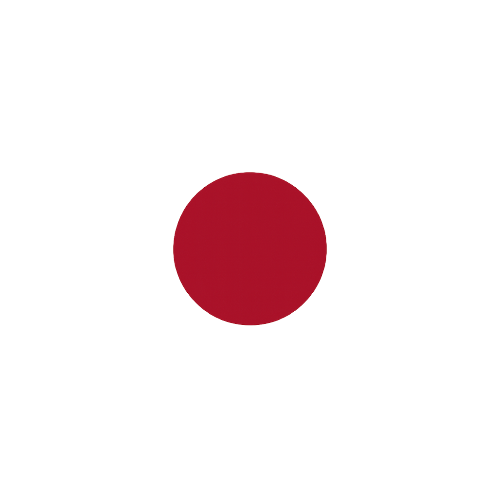 Japan Flag Icon Transparent Background Vector Graphic