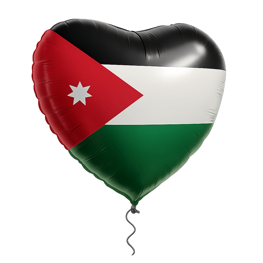 Jordan Heart Flag Balloon Transparent Background Love