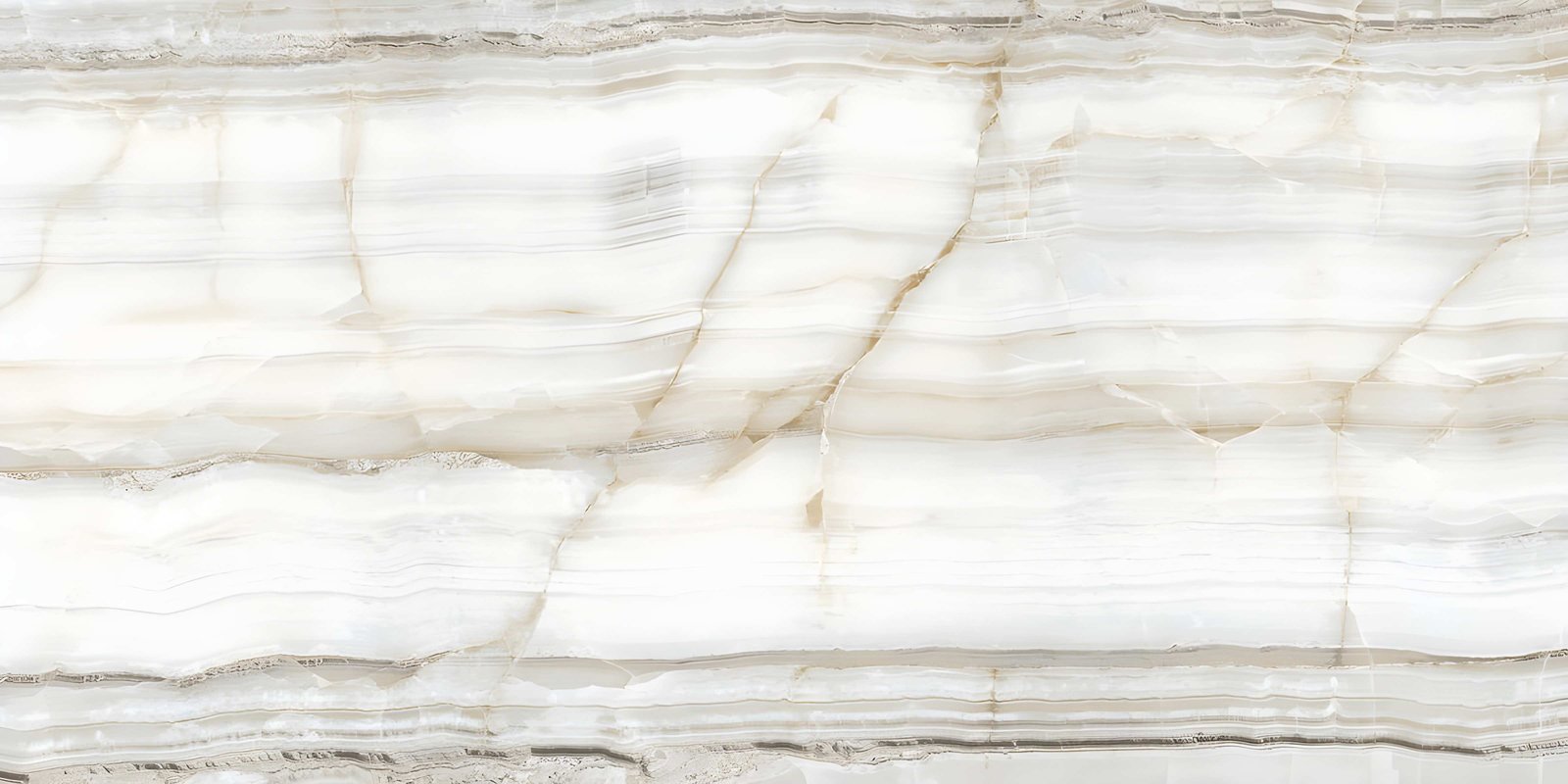 Layered Beige and White Banded Onyx Texture