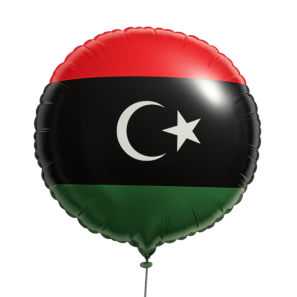 Libya Flag Round Balloon Transparent Background