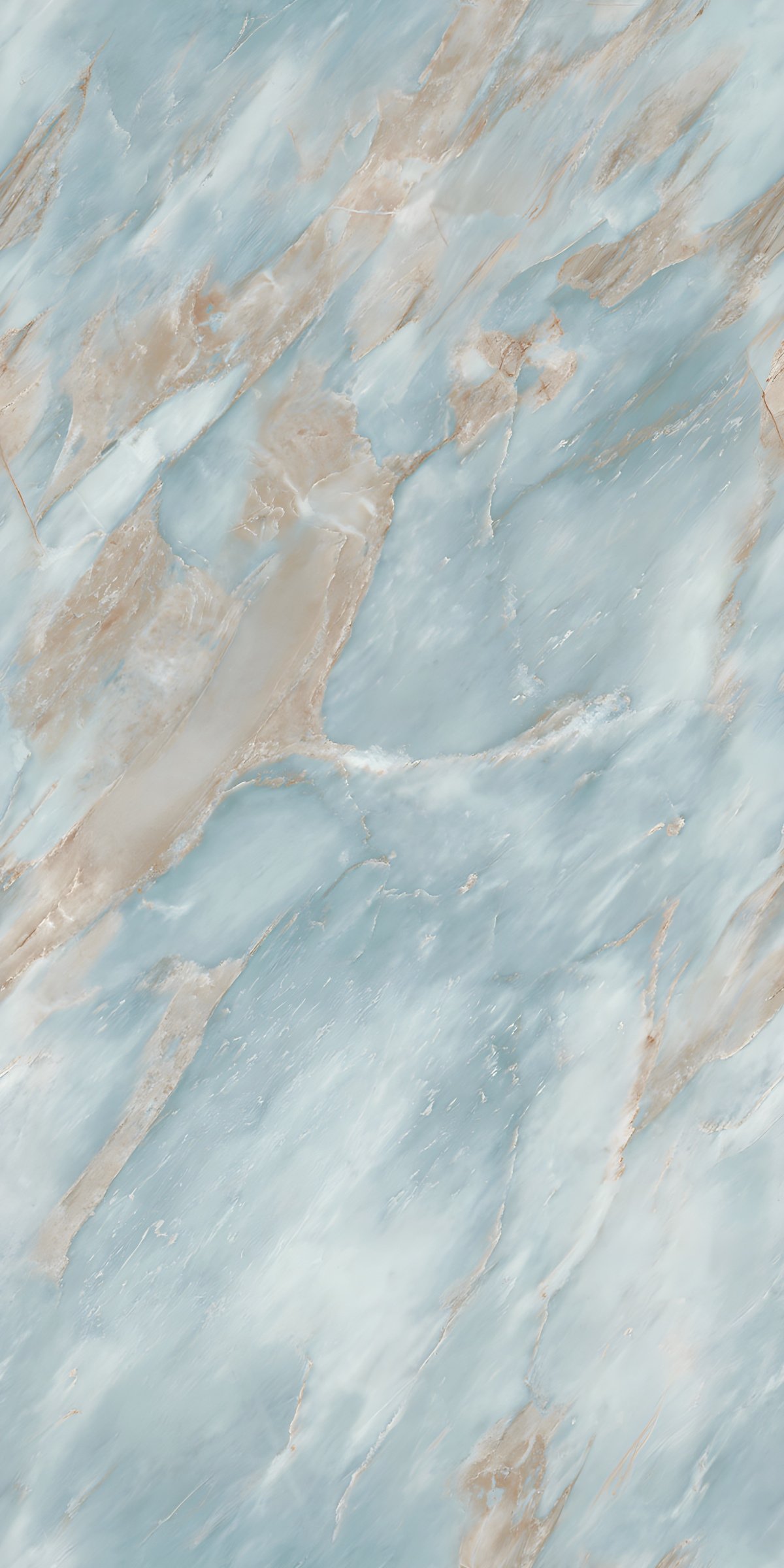 Light Blue Marble with Copper Brown Veining