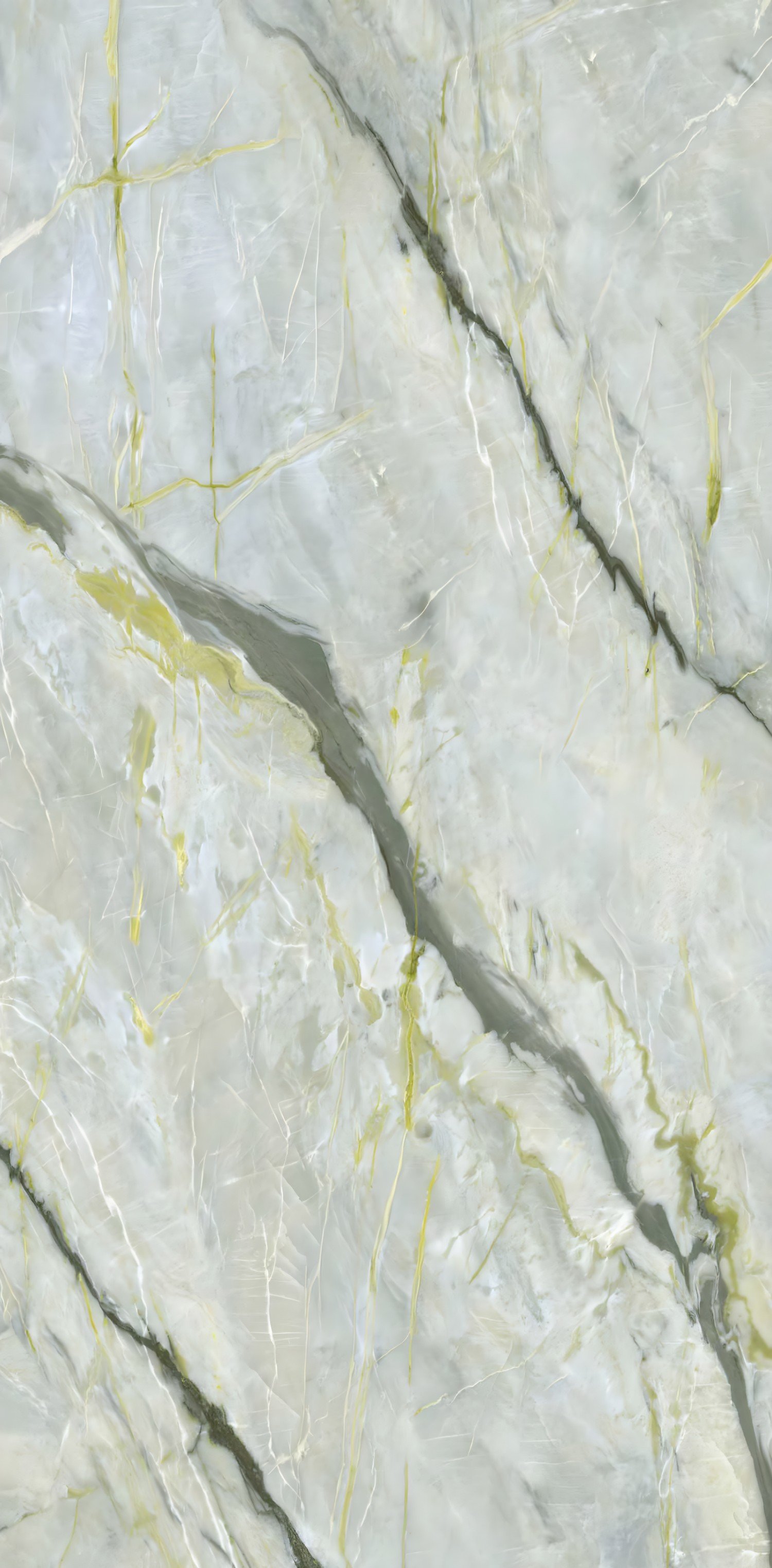 Light Gray Marble with Striking Green and Black Veins