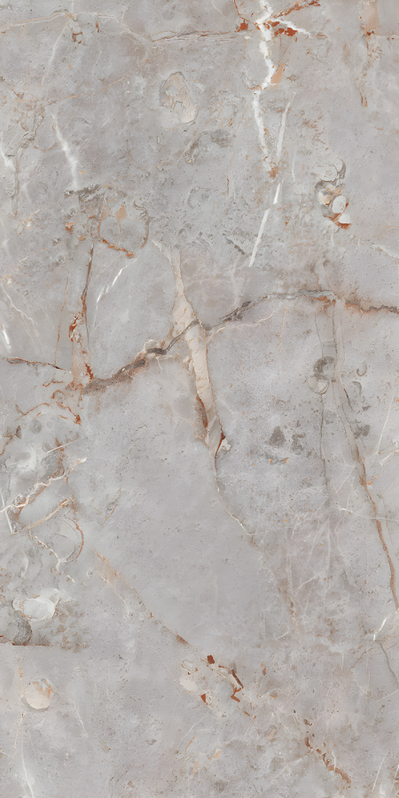 Light Grey Marble with Rust Copper Veins