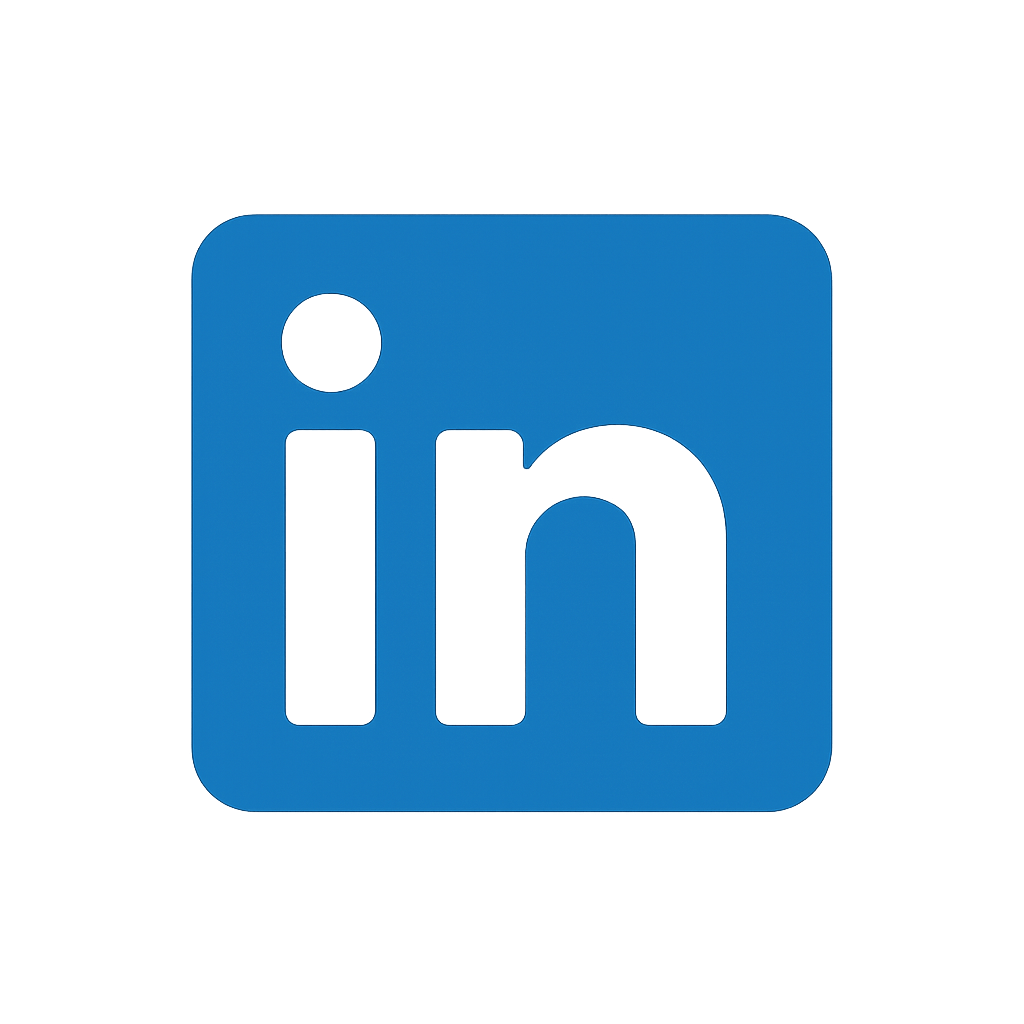 LinkedIn "in" Logo on Blue Background