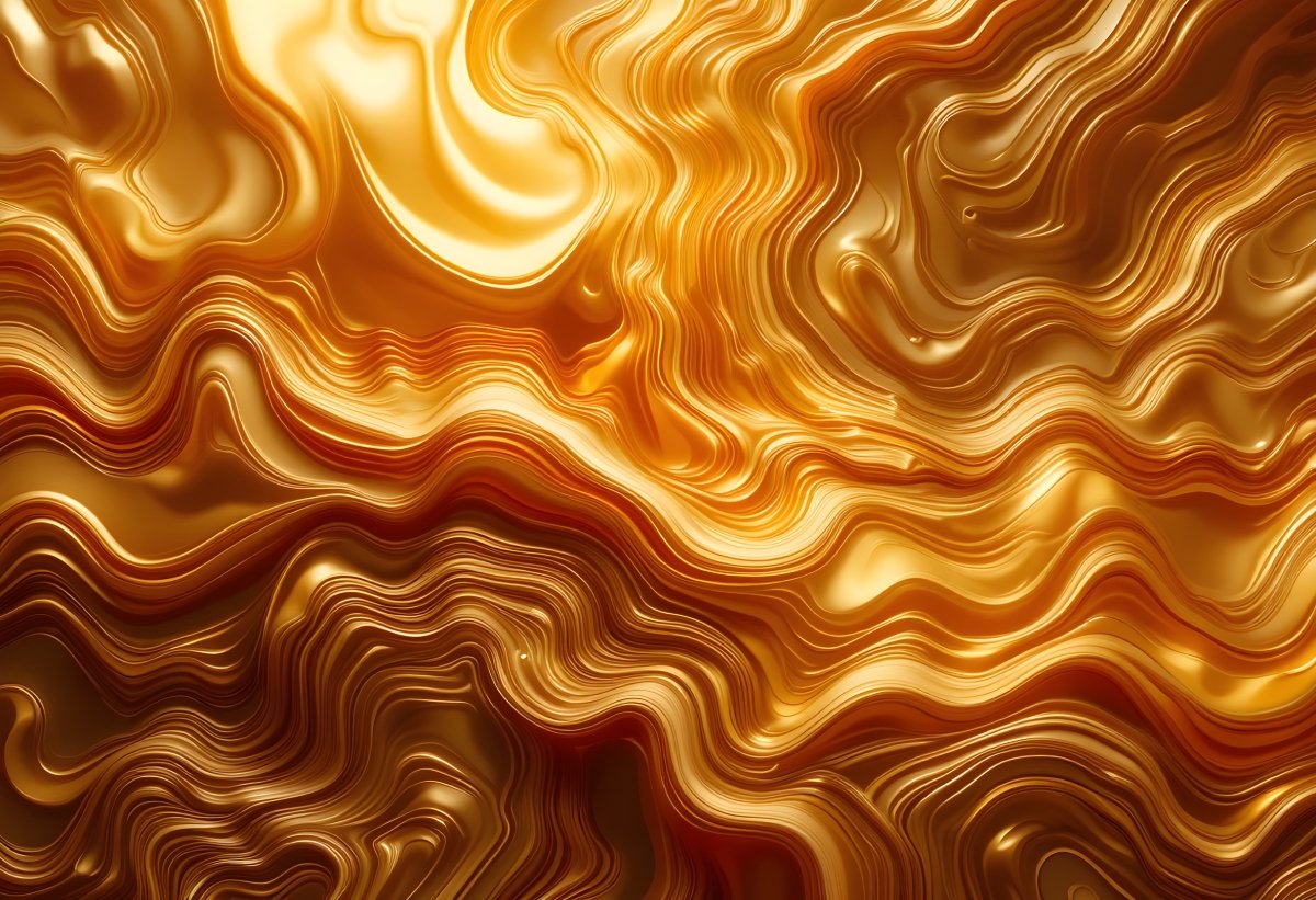Liquid Gold Abstract Swirls Background Texture