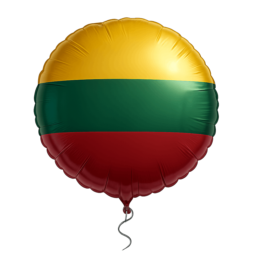 Lithuania Flag Round Balloon Transparent Background