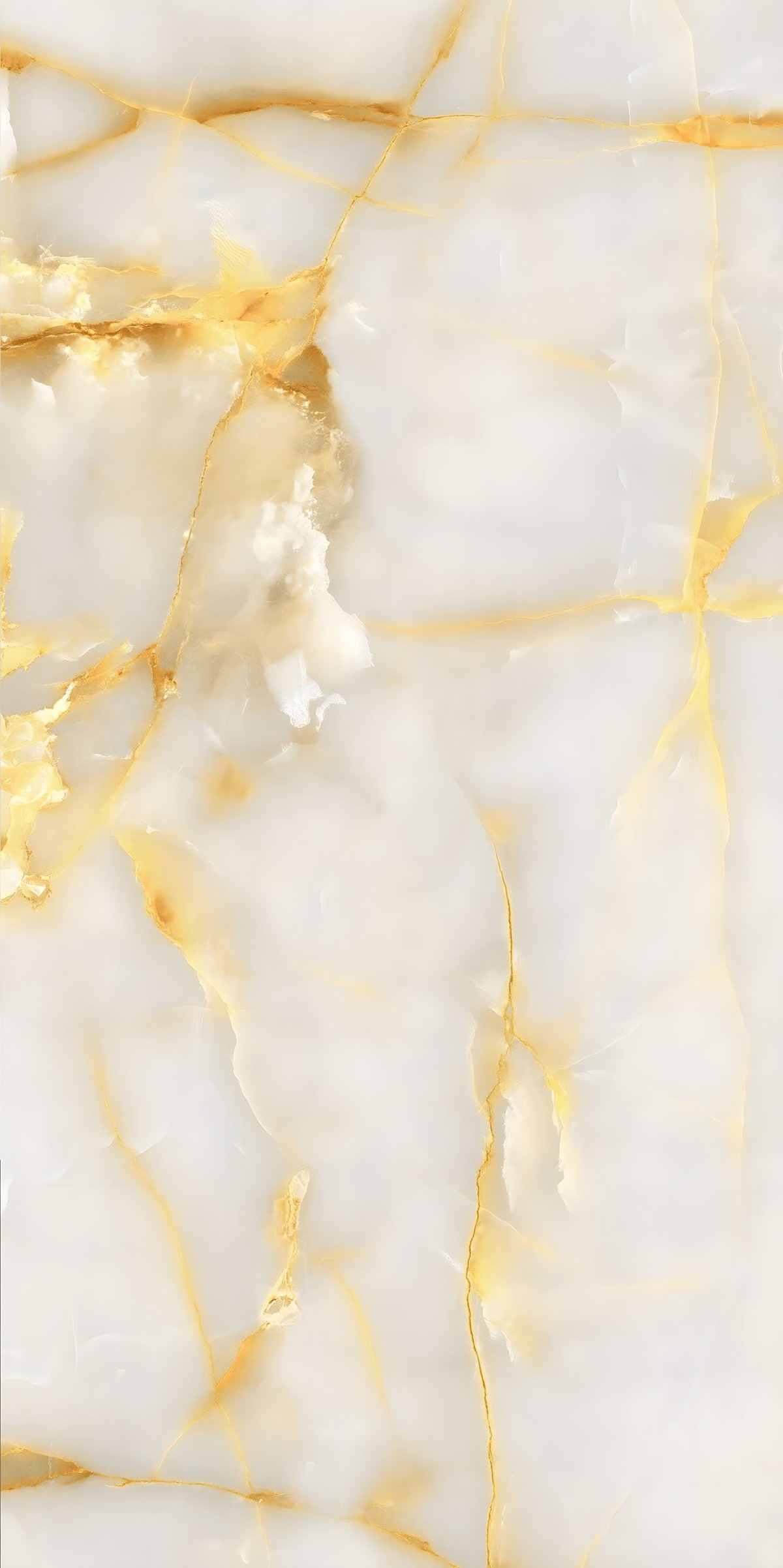 Luminous White Onyx with Dramatic Gold Veins