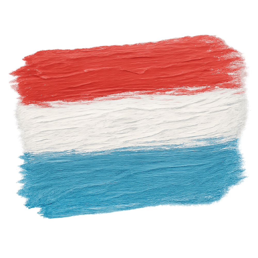 Luxembourg Flag Paint Brush Stroke Transparent Background
