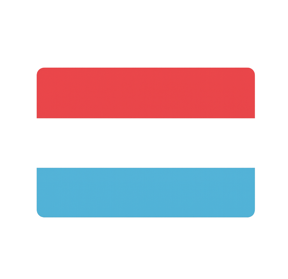 Luxembourg Flag Rounded Icon Transparent Background
