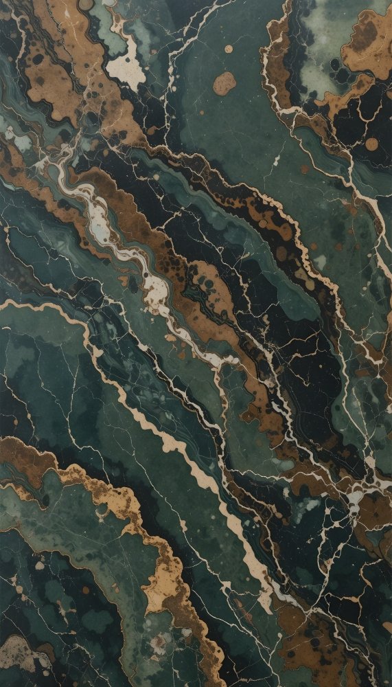 Luxurious Dark Green Marble with Gold Veining