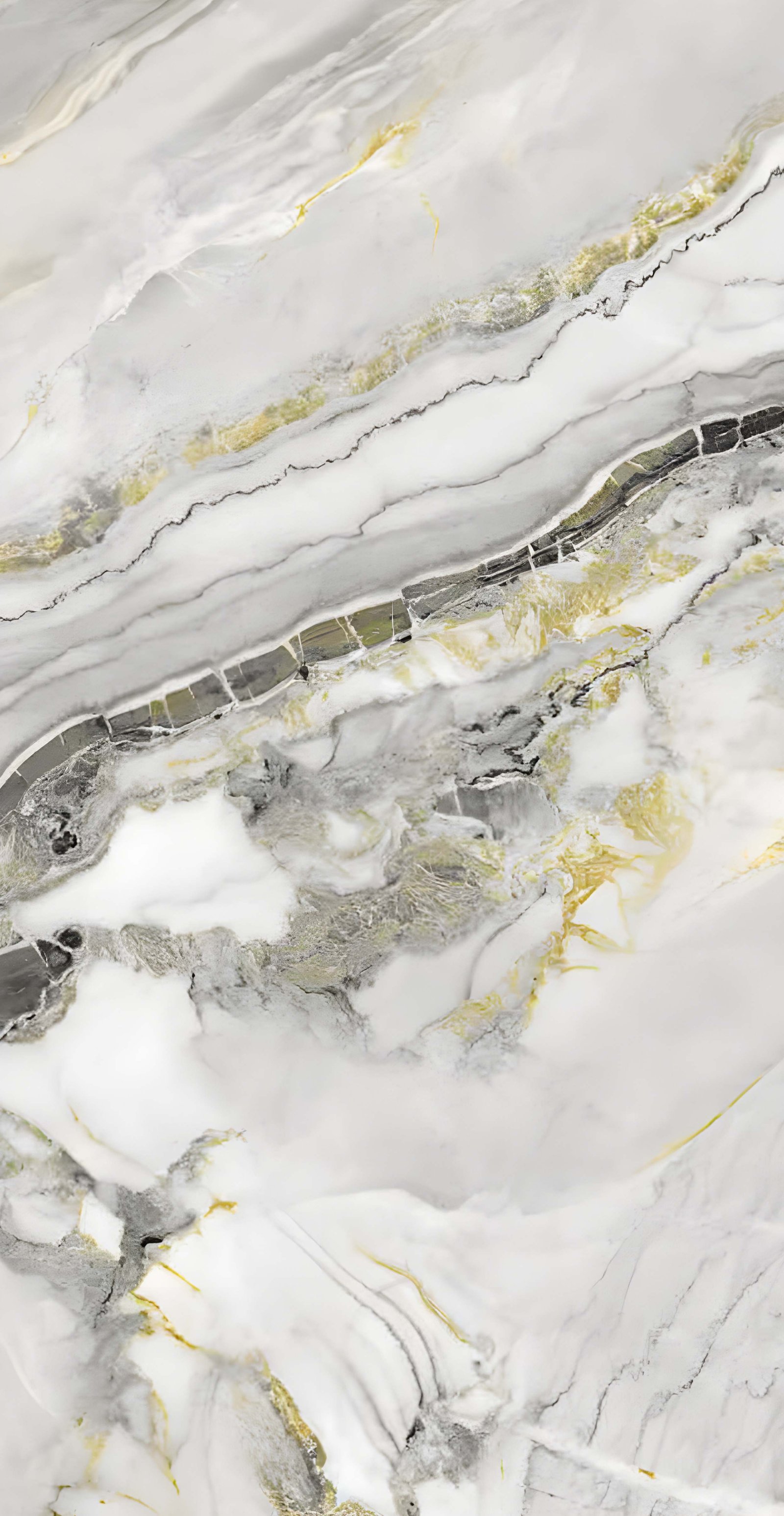 Luxurious White Marble with Gold and Gray Veins