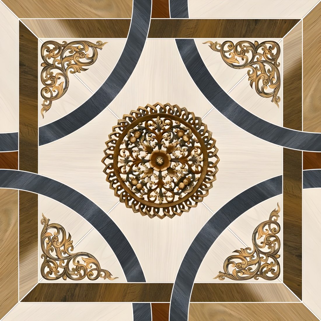 Luxury Decorative Wooden Floor Tile Design