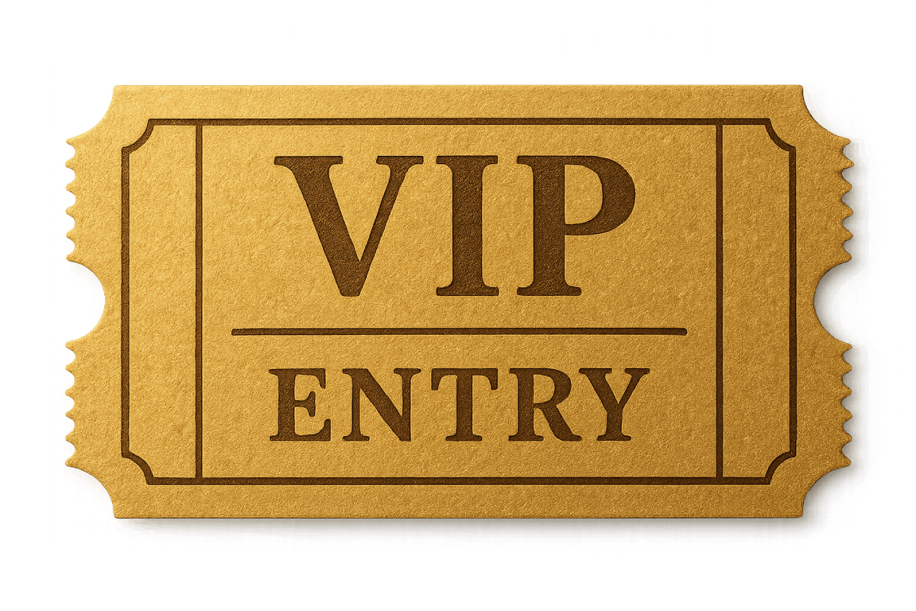 Luxury Golden VIP Entry Event Ticket