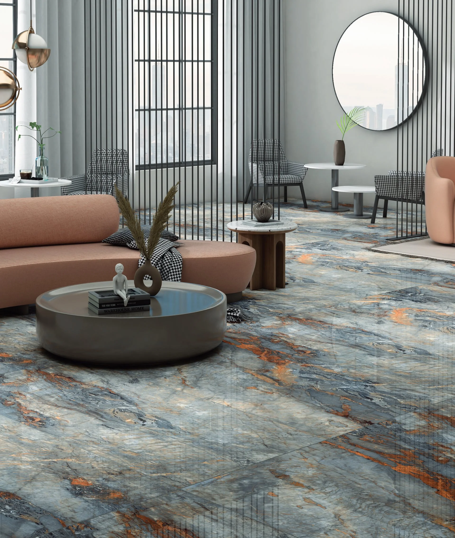 Luxury Marble-Look Tiles Elevate Modern Living Spaces