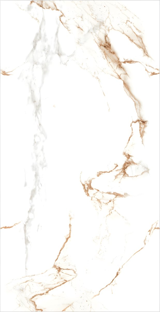 Luxury White Marble Tile with Gold Veins