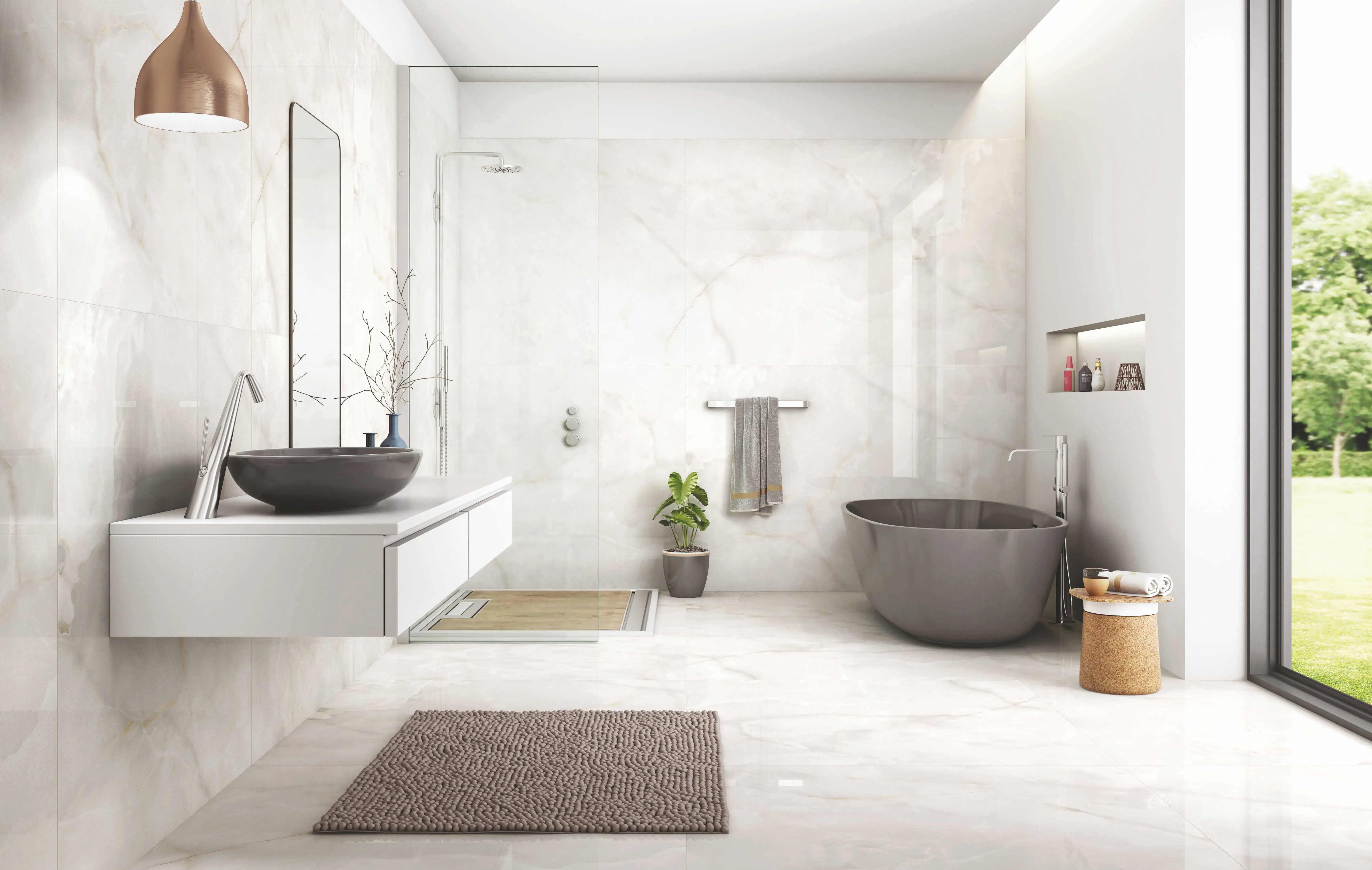 Marble Charm White Lappato Tiles Preview