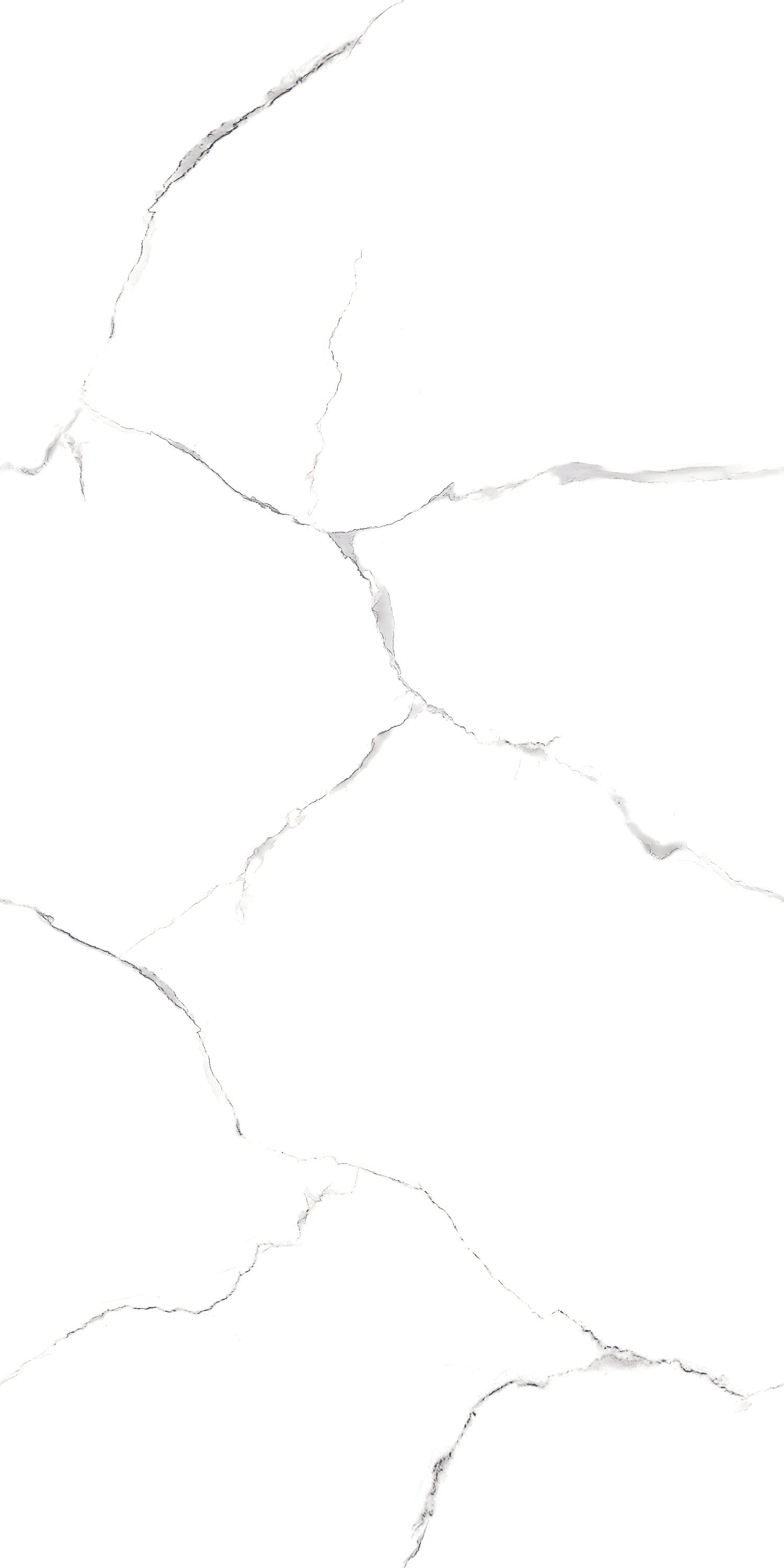 Minimal Pure White Marble Fine Cracks