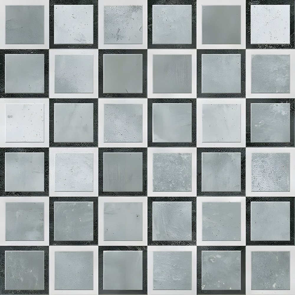Minimalist Grey Square Parking Tile Design