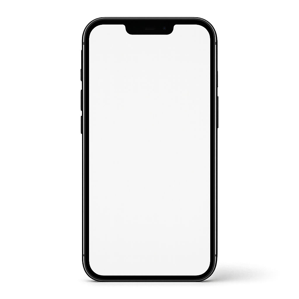 Modern Black Smartphone Mockup With Blank Screen